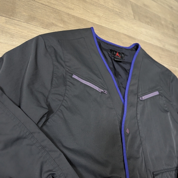 Jordan Women's 23 Engineered Jacket Black Concord Button Down Size L - Picture 2 of 8